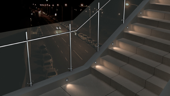 Giza X LED Recessed Stair & Wall Light IP65 - Image 2