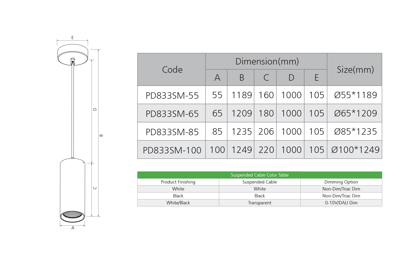 CUSP 833 Series LED Suspended Light - Image 2